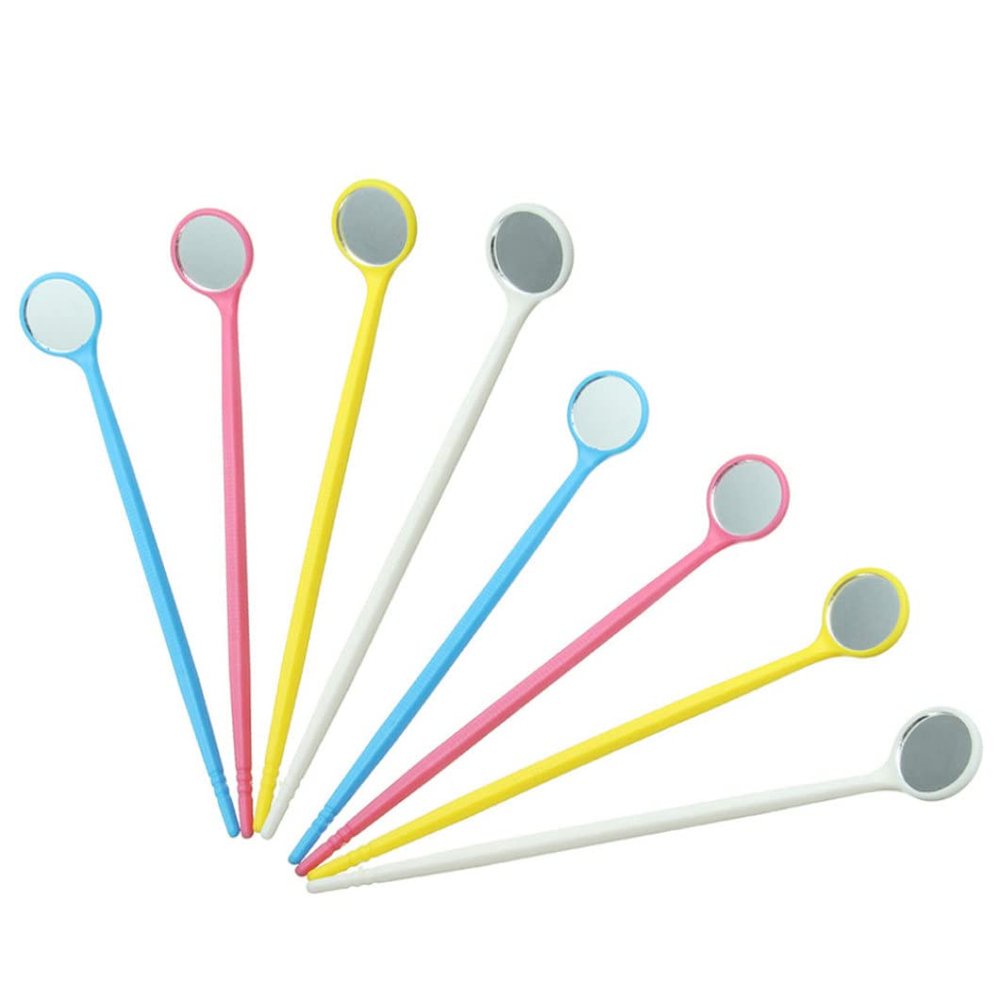 Dental Mirror for Teeth, Dental Mirror, 100PCS Disposable Anti-Fog Mouth Mirror Dental Tools with PC Handle Lightweight Dental Plaque Removal Tool Dentist Tools