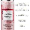 The London Essence Co. Raspberry & Rose Crafted Soda, Premium Soft Drink, 250ml, Pack of 12 cans, No Artificial Colours Preservatives or flavours, Low Calorie view 2