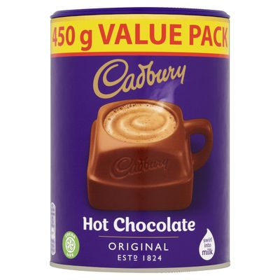 Cadbury The Original Hot Chocolate, Irresistibly Smooth, Value Pack, Approximately 31 Servings, 450 g (Pack of 1)