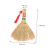 FRCOLOR Hand Broom for Home Cleaning Woven Broom Handle for Bed Sweeping Indoor Use Made of Material view 2