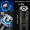 Portable Electric Rotary Men's Shaver with USB Charging - Waterproof Mini Electric Shaver for Travel and Home view 4