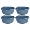 [Set Of 4] - High Grade Plastic 36cm Round Washing Up Bowl Kitchen Basin Sink Tidy Organizer, Multipurpose Basin Bowl 10 Litre Capacity Great for Home and Kitchen - (Navy) view 1