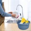 [Set Of 4] - High Grade Plastic 36cm Round Washing Up Bowl Kitchen Basin Sink Tidy Organizer, Multipurpose Basin Bowl 10 Litre Capacity Great for Home and Kitchen - (Navy) view 2