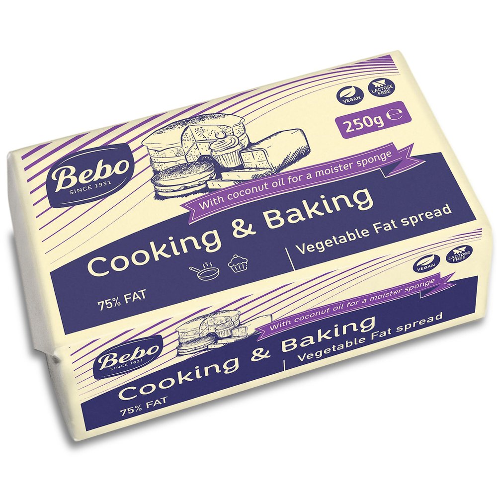 Bebo Cooking and Baking 75% Veg Fat Spread - 36x250g