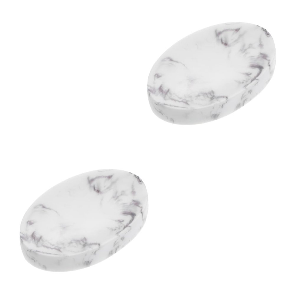 Ciieeo 2pcs Marble Pattern Resin Dish Nordic Style Box Holder Sponge Tray for Bathroom Sink Shower Bathtub Kitchen Draining Case