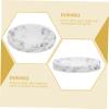 Ciieeo 2pcs Marble Pattern Resin Dish Nordic Style Box Holder Sponge Tray for Bathroom Sink Shower Bathtub Kitchen Draining Case view 2