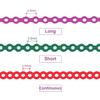 FUIODA 1 Roll/15Ft Orthodontic Dental Elastic Power Chains Dental Elastic Ultra Power Rubber Chain Long Short Closed (Black, Short) view 3