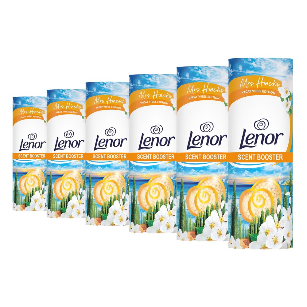 Lenor In-wash Scent Boosters 176 g, Orange Blossom & Coastal Cypress, Part of Mrs Hinch's Vacay Vibes Collection (Pack of 6)
