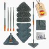FINE SELECTIONS  Tile and Wall Cleaning Mop | 360 Rotating Triangular Mop | Kit with Chenille and Microfibre Pads | Bamboo Fiber Cloth and Steel Hook view 1