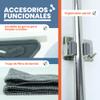 FINE SELECTIONS  Tile and Wall Cleaning Mop | 360 Rotating Triangular Mop | Kit with Chenille and Microfibre Pads | Bamboo Fiber Cloth and Steel Hook view 2