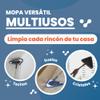 FINE SELECTIONS  Tile and Wall Cleaning Mop | 360 Rotating Triangular Mop | Kit with Chenille and Microfibre Pads | Bamboo Fiber Cloth and Steel Hook view 4