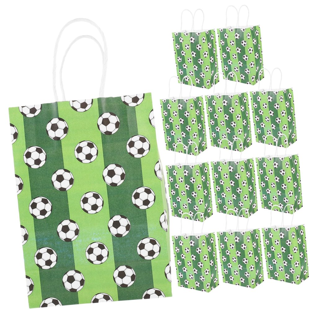 Cabilock Pcs Football Printing Party Bags Bulk Soccer Candy Bags Party Favor for Boys