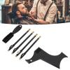 Beard Guide Template Set, Beard Styling Trimming Tool, Portable for Barber Shop (Black) view 3