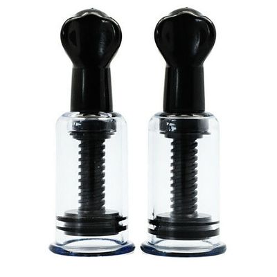 FreshCart Basics Honeypleasures Pair of Nipple Sucker Twistie Cupping Toy for Women Nipple Suction for Increase Stimulation for Female Black Acrylic (Medium)