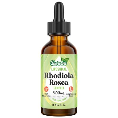 Liposomal Rhodiola Rosea 950 mg, 9-in-1 rhodiola Rosea Drops 60 ml, Rhodiola Root Liquid Tincture, Vegan Adaptogenic Herb Supplement for Energy, Stress & Mood (Pack of 1)