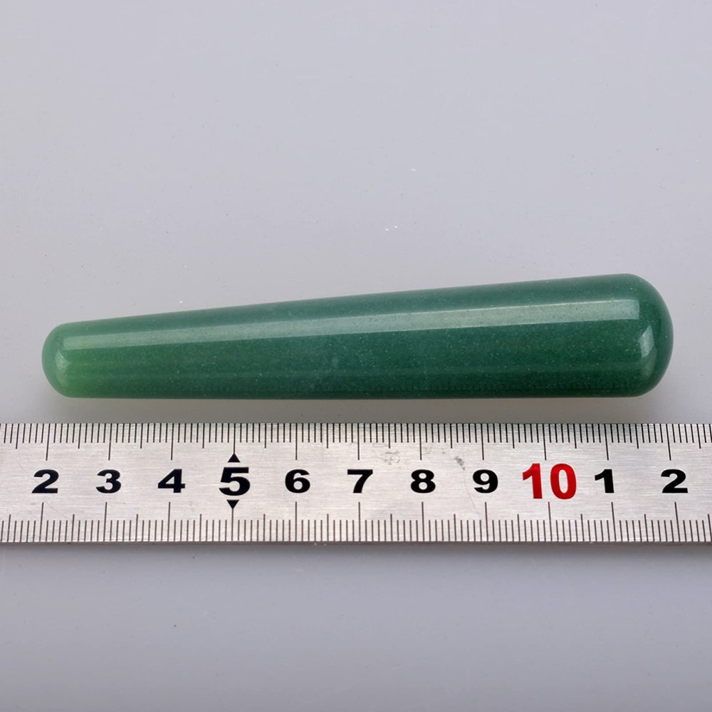 11cm Crystal Massage Wand Green Urine Jade Eggs Ben Wa Ball Yoni Wand for Women,Ivory (Color : Multi)