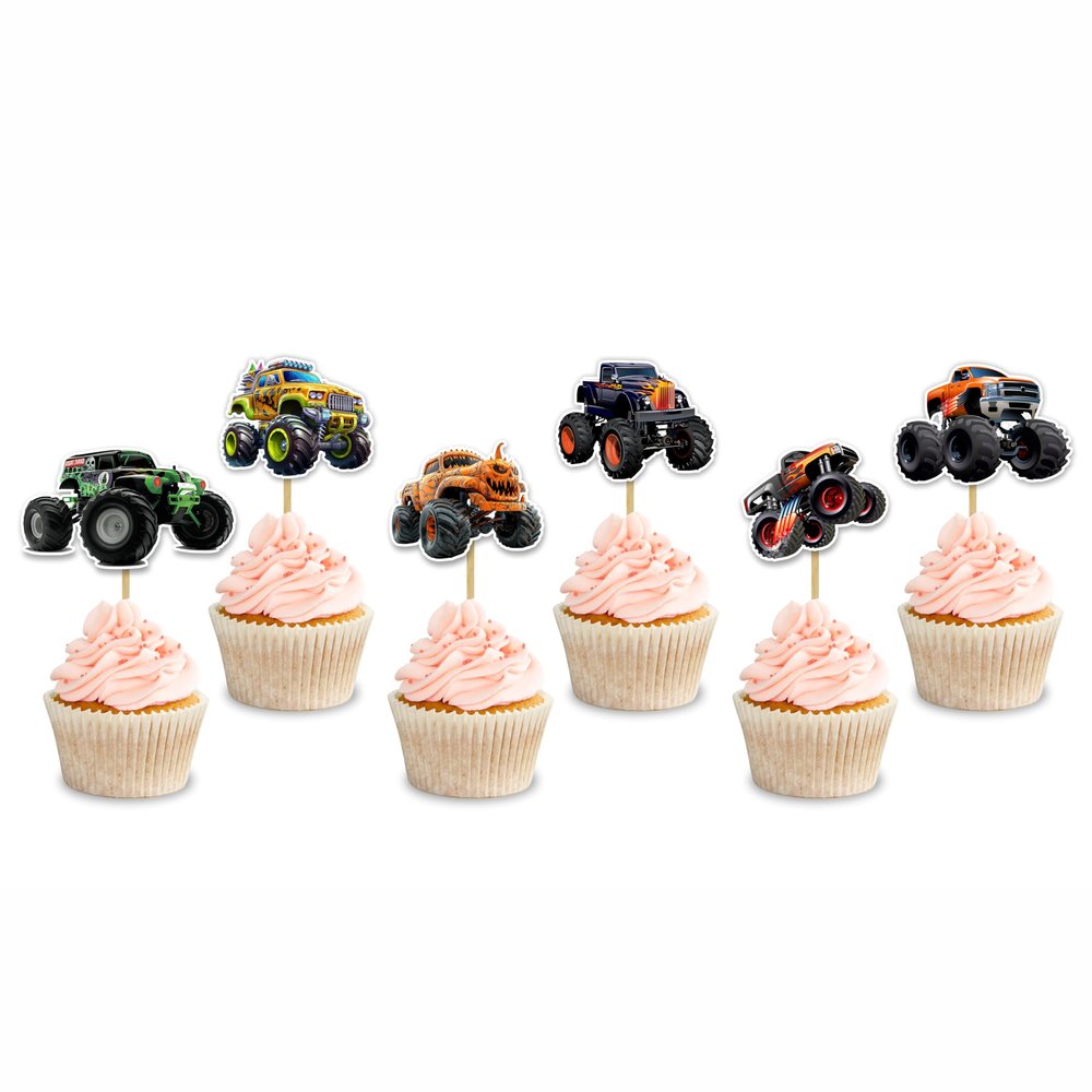 Seyal Monster Truk Cupcake Topper