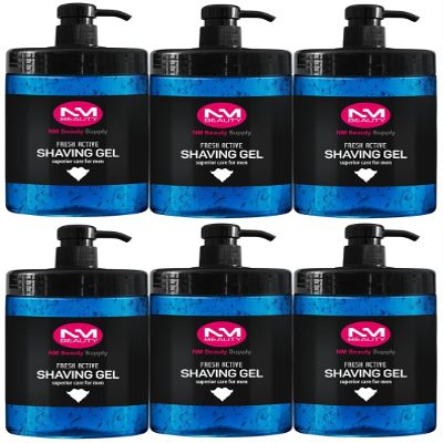 NMB Shaving Gel | Face Fresh 1000ml for Barbers 6pcs