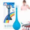 Three Sided Toothbrush for Kids, Three Sides Soft Silicone Brush Head Toothbrush, Cute Cartoon Creative Soft Toothbrush, Suitable for Children Aged 2-12 (Blue) view 1