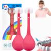Three Sided Toothbrush for Kids, Three Sides Soft Silicone Brush Head Toothbrush, Cute Cartoon Creative Soft Toothbrush, Suitable for Children Aged 2-12 (2*Red) view 1