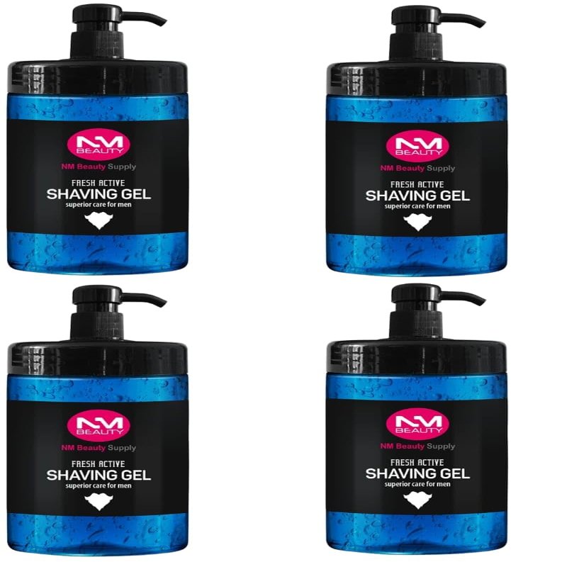 NMB Shaving Gel | Face Fresh 1000ml for Barbers 4pcs