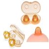 Nipple Sucker Corrector for Inverted Puller or Extender Latch Assist Flat Nipple Enhancer Nipplesuckers Toy Suction for Woman Breastfeeding Mother with Dustproof Case (2 Pair Brown) view 1