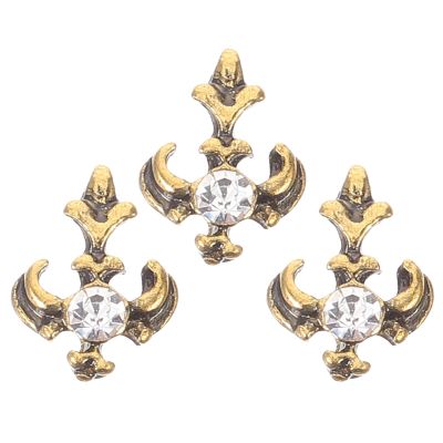 GALPADA 3pcs Diamond Cross Tooth Ornament Metal Tooth Gems Grill Jewelry for Cosplay Costume Props