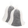 Happyyami 2pcs Thickened Felt Sauna Hat Reusable Water Absorbing Cap for Indoor Camping Saunas Comfortable and Practical Cover for Women Simple Design for view 1