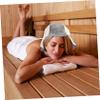 Happyyami 2pcs Thickened Felt Sauna Hat Reusable Water Absorbing Cap for Indoor Camping Saunas Comfortable and Practical Cover for Women Simple Design for view 3