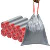 120 Counts Small Drawstring Trash Bags 1.1 Mil - 4 Gallon Tear-Free Gray Individual Unscented Small Garbage Bags Separated Unscented for Bathroom Kitchen view 1