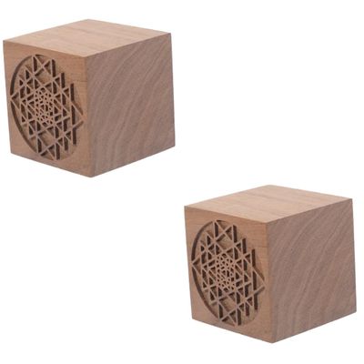 Alipis 2pcs Wood Cube Essential Oil Diffuser for Home Office Aromatherapy Cube Diffusing Wood for Car Using Non-fire Aromatherapy Diffuser