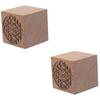 Alipis 2pcs Wood Cube Essential Oil Diffuser for Home Office Aromatherapy Cube Diffusing Wood for Car Using Non-fire Aromatherapy Diffuser view 1