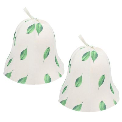Happyyami 2pcs Felt Sauna Hat for Women Breathable Reusable Cap for Sauna Comfortable Heat for Spa Bath Use Material for Scalp Hair Care
