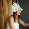 Happyyami 2pcs Felt Sauna Hat for Women Breathable Reusable Cap for Sauna Comfortable Heat for Spa Bath Use Material for Scalp Hair Care view 2