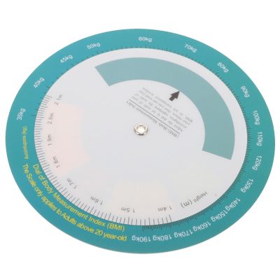 Baluue Index Health Turntable Wall-mounted Bmi Chart for Quick Reference Easy Installation Print Accurate Measurements for Weight Monitoring