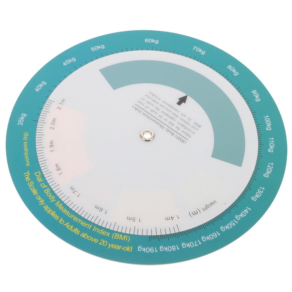 Baluue Index Health Turntable Wall-mounted Bmi Chart for Quick Reference Easy Installation Print Accurate Measurements for Weight Monitoring