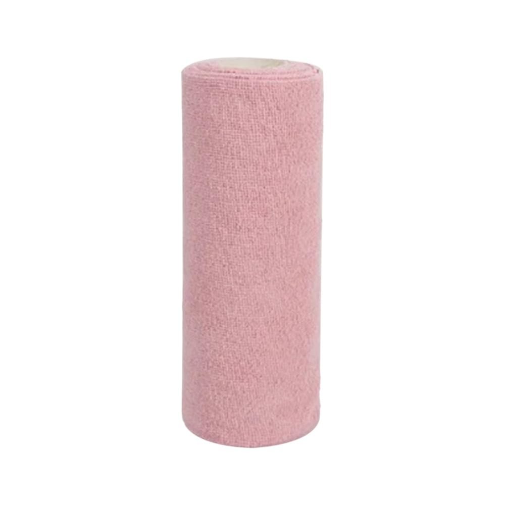 Booso Reusable Cleaning Wipe Household Microfiber Towel Rolls Dish Rags Wash Paper Towel Replacement Accessories Pink