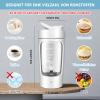 SOARFLY Electric Shaker with Powder Compartment, 650 ml, USB Rechargeable Protein Mixer Shaker for Protein Shake and Milk Shake, BPA-Free, White view 4