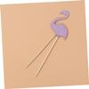 OKUMEYR 15pcs Hawaii Cake Topper Flamingo Pineapple Stick Party Cake Decor Dessert Insert view 3