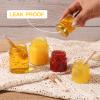 SZUAH 20 Pack 3 oz Mini Honey Jars with Dipper, Glass Hexagon Honey Jar for Wedding Favors, Empty Glass Jars for Party Favor view 2