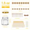 SZUAH 20 Pack 3 oz Mini Honey Jars with Dipper, Glass Hexagon Honey Jar for Wedding Favors, Empty Glass Jars for Party Favor view 3