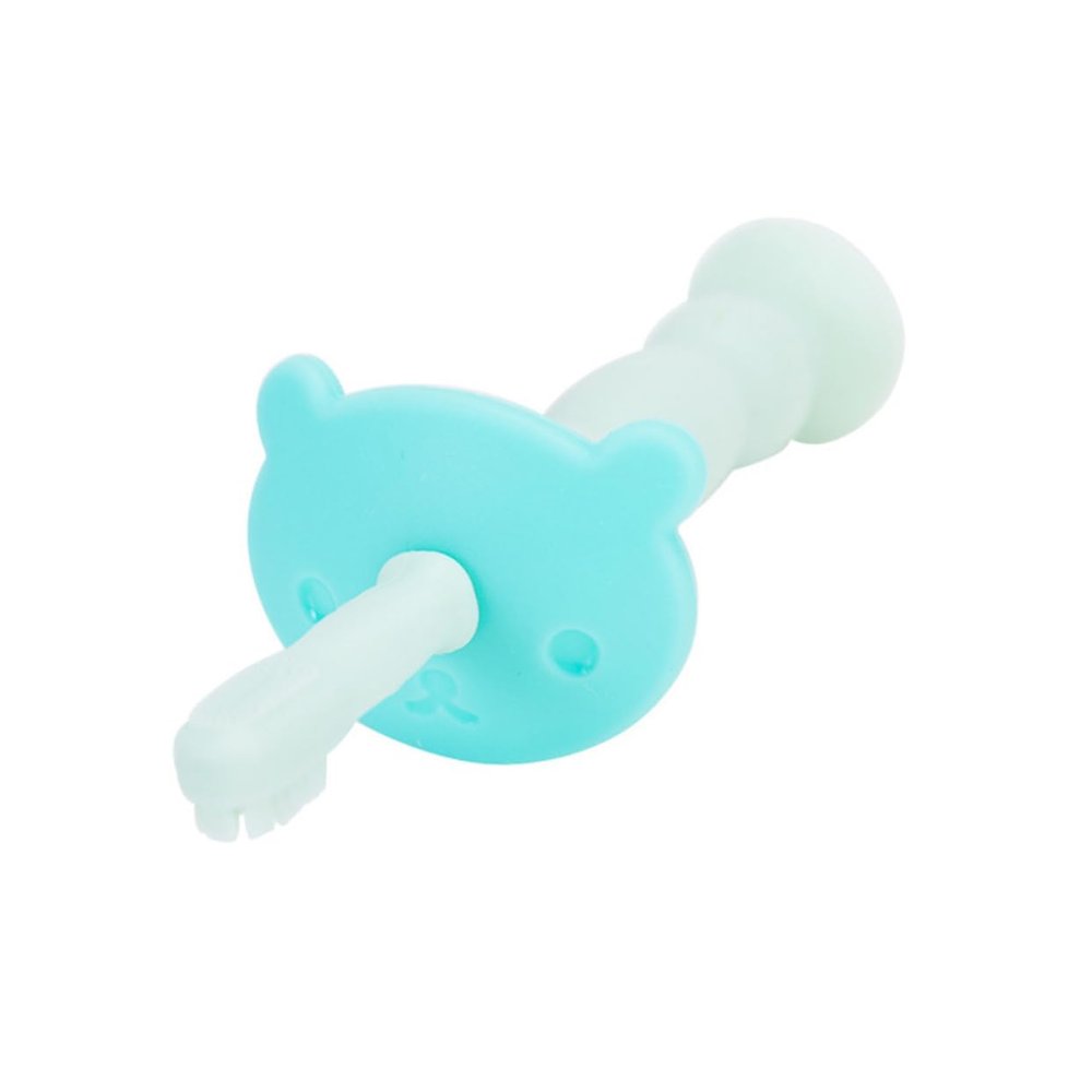 COLLBATH Boys and Girls Toothbrush Boys and Girls Toothbrush Brush Silicone Teether Soft Bristles Safe for Gums