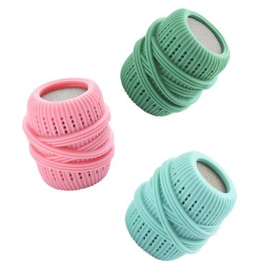 Baluue Drying Ball Set 3pcs Washing Machine Balls Absorb Excess Paper Scraps Hair Random Color