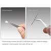 AMIUHOUN 4-Piece Set of Stainless Steel Combination Tweezers, Elbow Tip, Labor-Saving Pliers,-Reverse Flat-Mouth Stamp Clips view 2