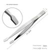AMIUHOUN 4-Piece Set of Stainless Steel Combination Tweezers, Elbow Tip, Labor-Saving Pliers,-Reverse Flat-Mouth Stamp Clips view 4