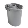 1 x Large 16L Litre Plastic Mop Bucket Cleaning Bucket with Detachable Wringer Carry Handle & Pouring Lip Bucket For Cleaning Floors School Office Restaurant Shop Commercial Use (Silver) view 1