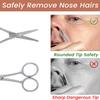 Nose & Ear Hair Trimming Scissors for Men | Rounded Safety Tip Moustache, Nasal Hair Remover & Facial Hair Scissors 4.5" | Stainless Steel view 3