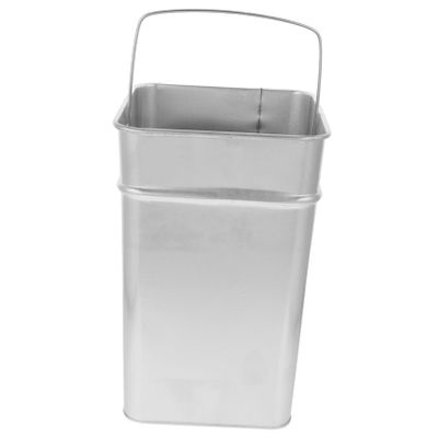OFFSCH Stainless Steel Trash Can Outdoor Garbage Bucket Handle for Garden Camping Portable Metal Dustbin