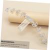 FRCOLOR Mask Strap Extender Rhinestone Comb with Adjustable Ear Rope Buckle, White Headwear Accessory for Comfortable Mask Wearing and Ear Pain Relief view 2