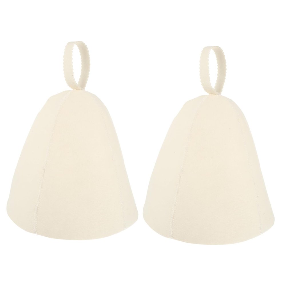 MAGICLULU 2pcs Thickened Felt Sauna Cap Sauna Head Protection Cover for Dry Steam Comfortable Use in